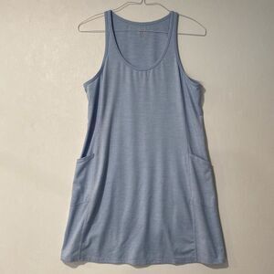 Calvin Klein Performance Blue Athletic Tank Dress With Pockets Moisture Wicking